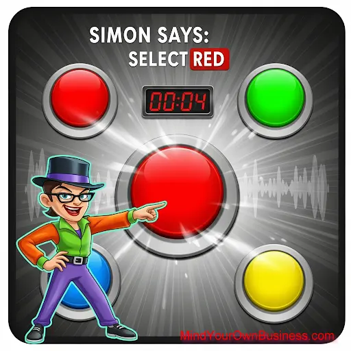 The classic Simon Says game is back with a twist! Pay close attention and click ONLY when the command begins with 'Simon Says.'