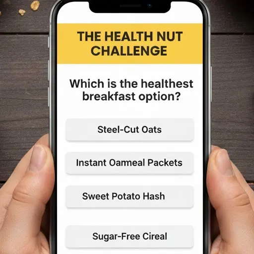 An image that asks which food choice is healthier